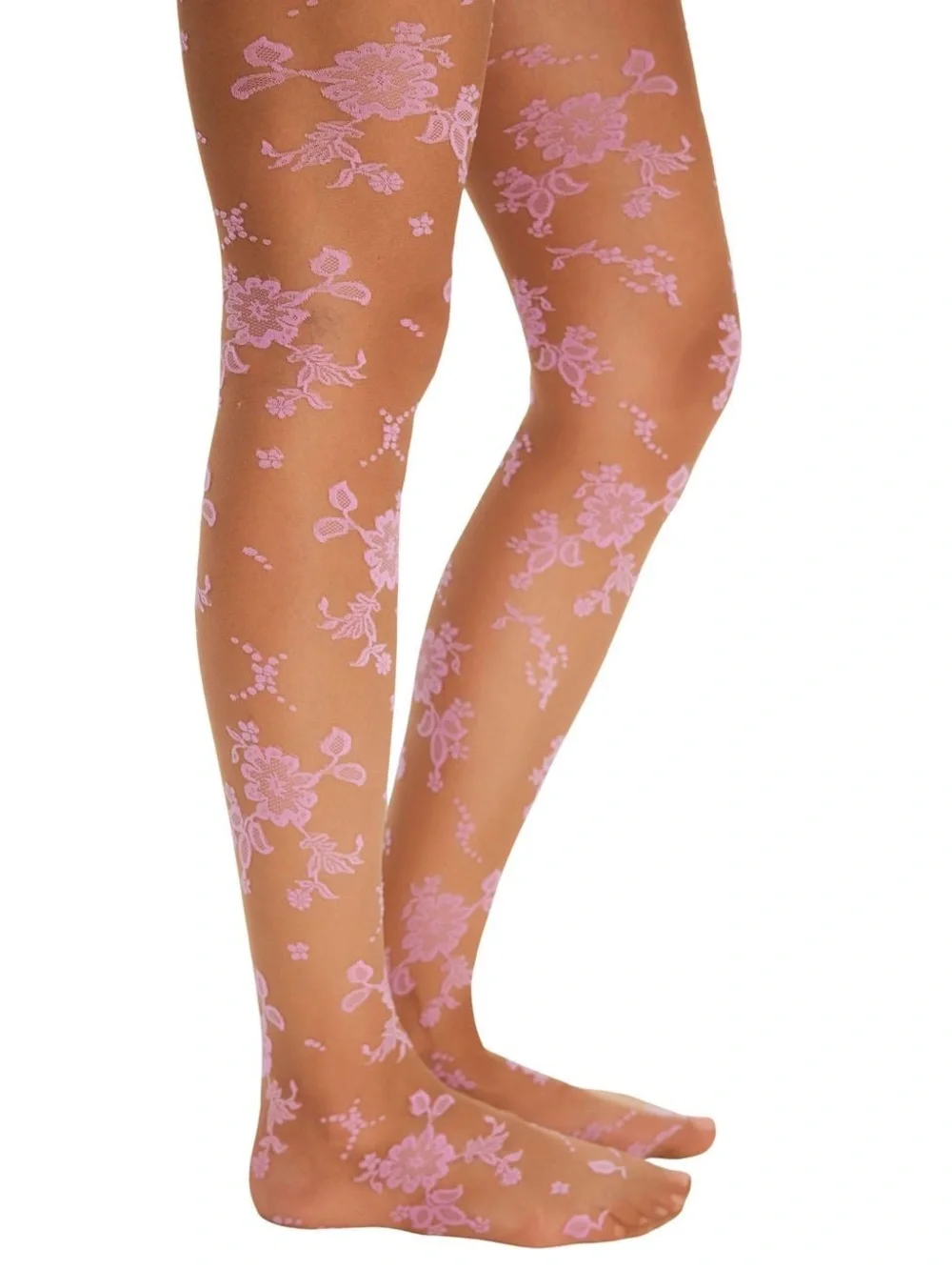 Free People Flocked Floral Tights